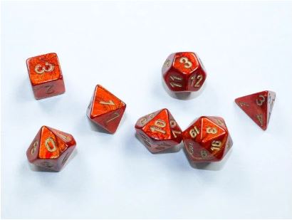 ΣΕΤ 7 MINI ΠΟΛΥΕΔΡΑ ΖΑΡΙΑ - SCARAB SCARLET/GOLD - CSX20414 ΣΕΤ 7 MINI ΠΟΛΥΕΔΡΑ ΖΑΡΙΑ - SCARAB SCARLET/GOLD - CSX20414