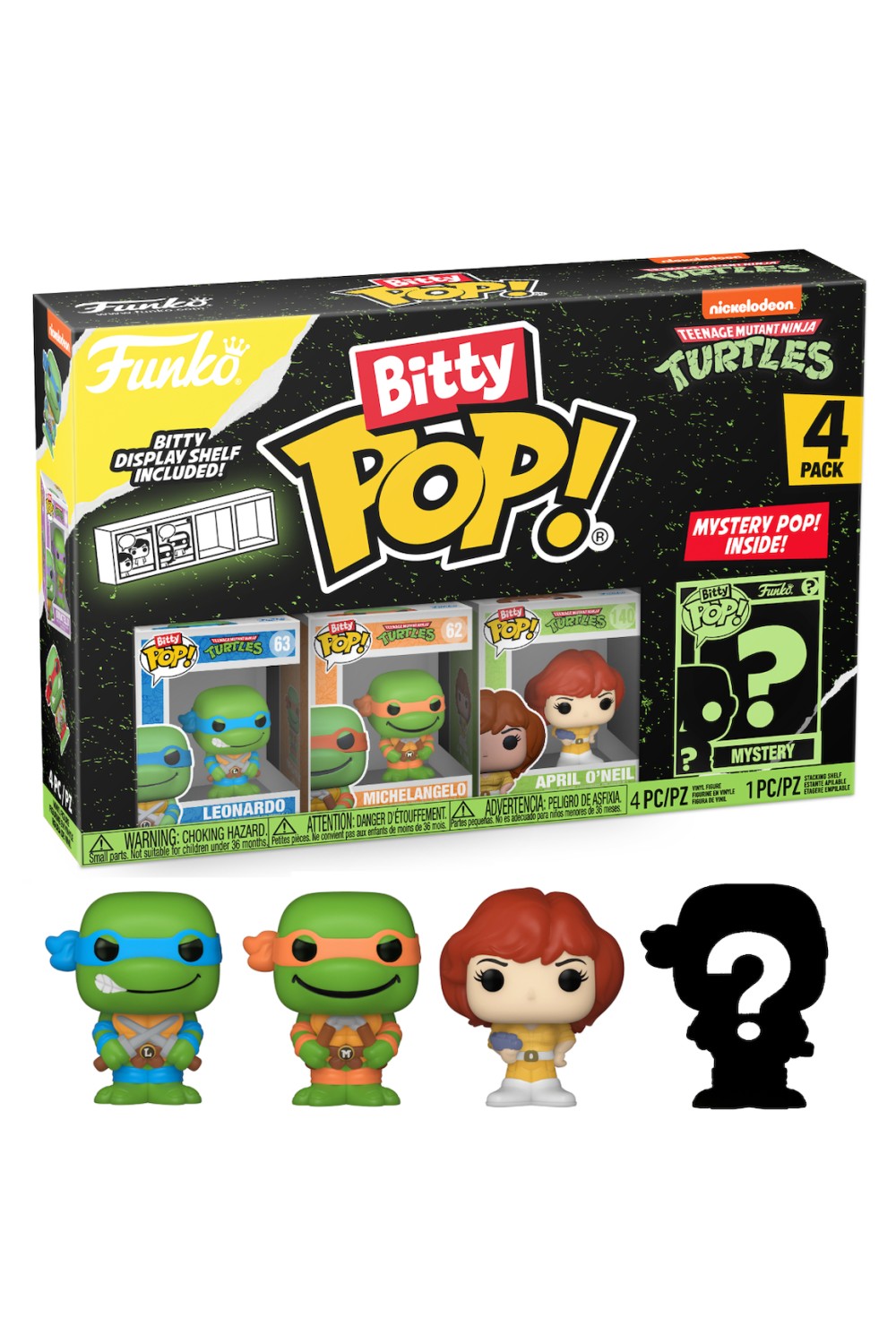 FUNKO BITTY POP! 4-PACK: TEENAGE MUTANT NINJA TURTLES - LEONARDO VINYL FIGURES