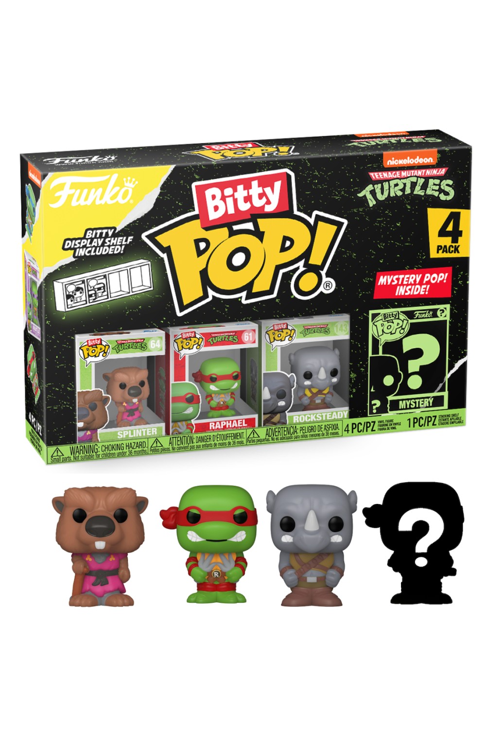 FUNKO BITTY POP! 4-PACK: TEENAGE MUTANT NINJA TURTLES - SPLINTER VINYL FIGURES