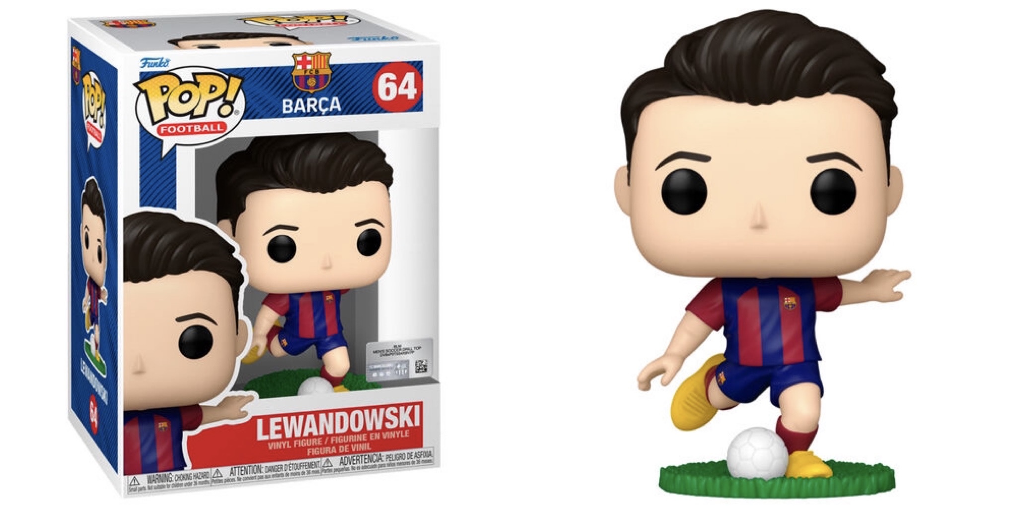 FUNKO POP! FOOTBALL: BARCELONA - LEWANDOWSKI #64 VINYL FIGURE