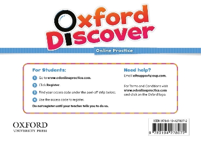 OXFORD DISCOVER ONLINE PRACTICE ACCESS CARD PACK OXFORD DISCOVER ONLINE PRACTICE ACCESS CARD PACK