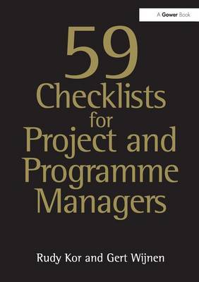 59 CHECKLISTS FOR PROJECT AND PROGRAMME MANAGERS PB