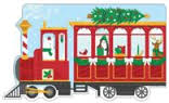 CHRISTMAS TRAIN SHAPED COVER STICKY NOTES