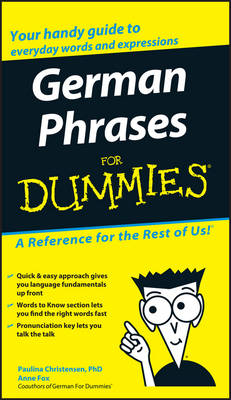 GERMAN PHRASES FOR DUMMIES PB