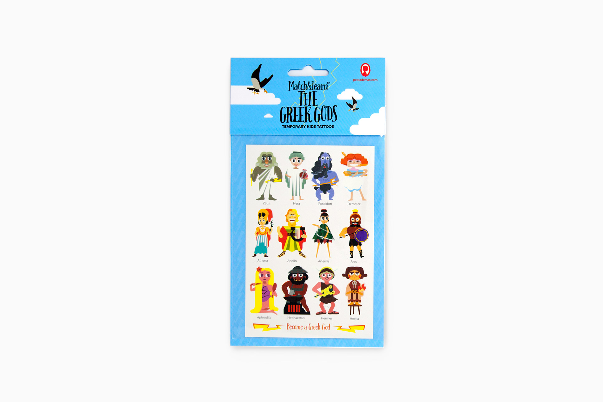 GREEK GODS - TEMPORARY KIDS TATTOOS