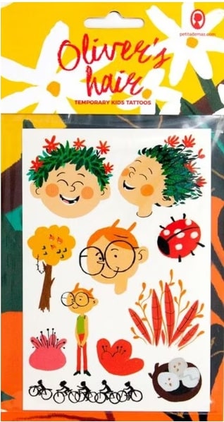 Oliver's Hair Temporary Tattoos for kids