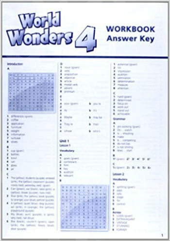 WORLD WONDERS 4 WB ANSWER KEY WORLD WONDERS 4 WB ANSWER KEY