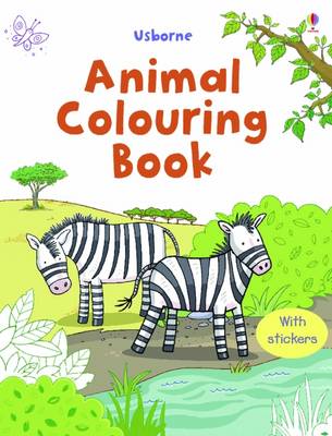 USBORNE : ANIMAL COLOURING BOOK (+ STICKERS) PB C FORMAT