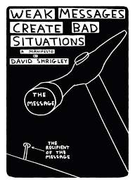 WEAK MESSAGES CREATE BAD SITUATIONS : A MANIFESTO