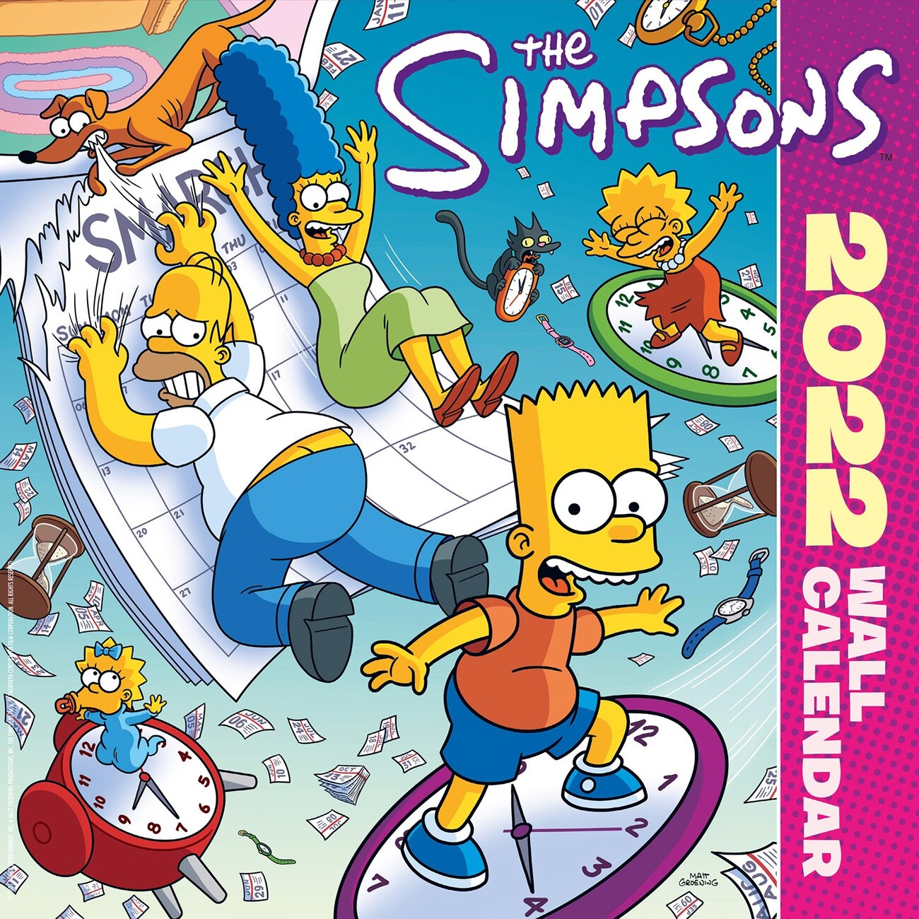 THE OFFICIAL SIMPSONS SQUARE CALENDAR 2022