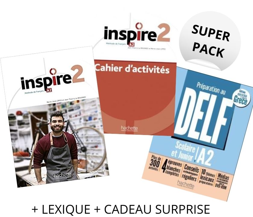INSPIRE 2 SUPER PACK (LIVRE + CAHIER + LEXIQUE + CADEAU SURPRISE)
