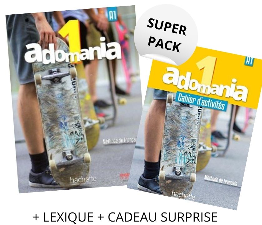 ADOMANIA 1 SUPER PACK (LIVRE + CAHIER + LEXIQUE + CADEAU SURPRISE)