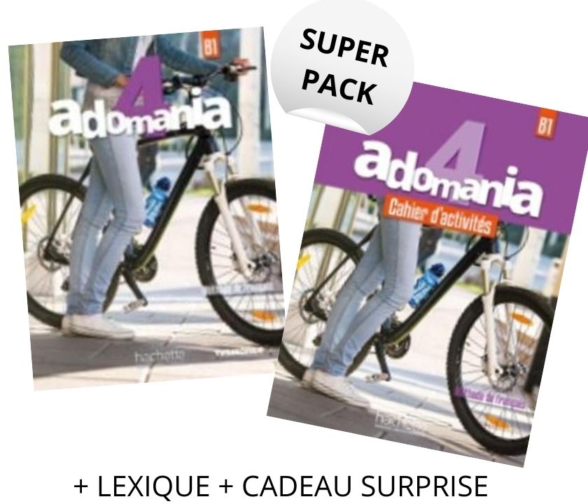 ADOMANIA 4 SUPER PACK (LIVRE + CAHIER + LEXIQUE + CADEAU SURPRISE)