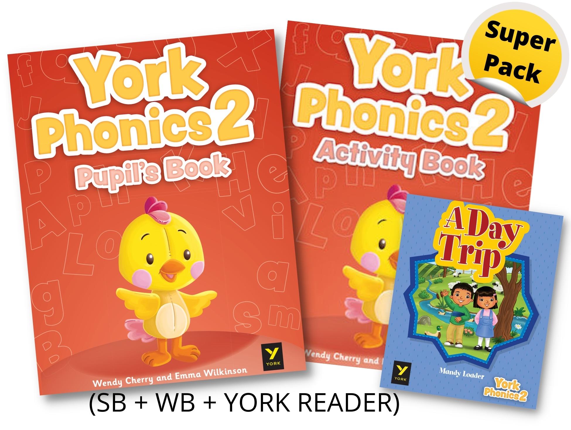 YORK PHONICS LEVEL 2 SUPER PACK (SB + WB + YORK READER)