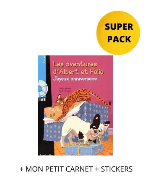 ALBERT ET FOLIO JOYEUX ANNIVERSAIRE SUPER PACK (+ MON PETIT CARNET + STICKERS) ALBERT ET FOLIO JOYEUX ANNIVERSAIRE SUPER PACK (+ MON PETIT CARNET + STICKERS)