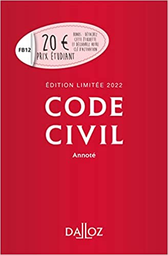 CODE CIVIL 2022 ANNOTE. EDITION LIMITEE - 121E ED.