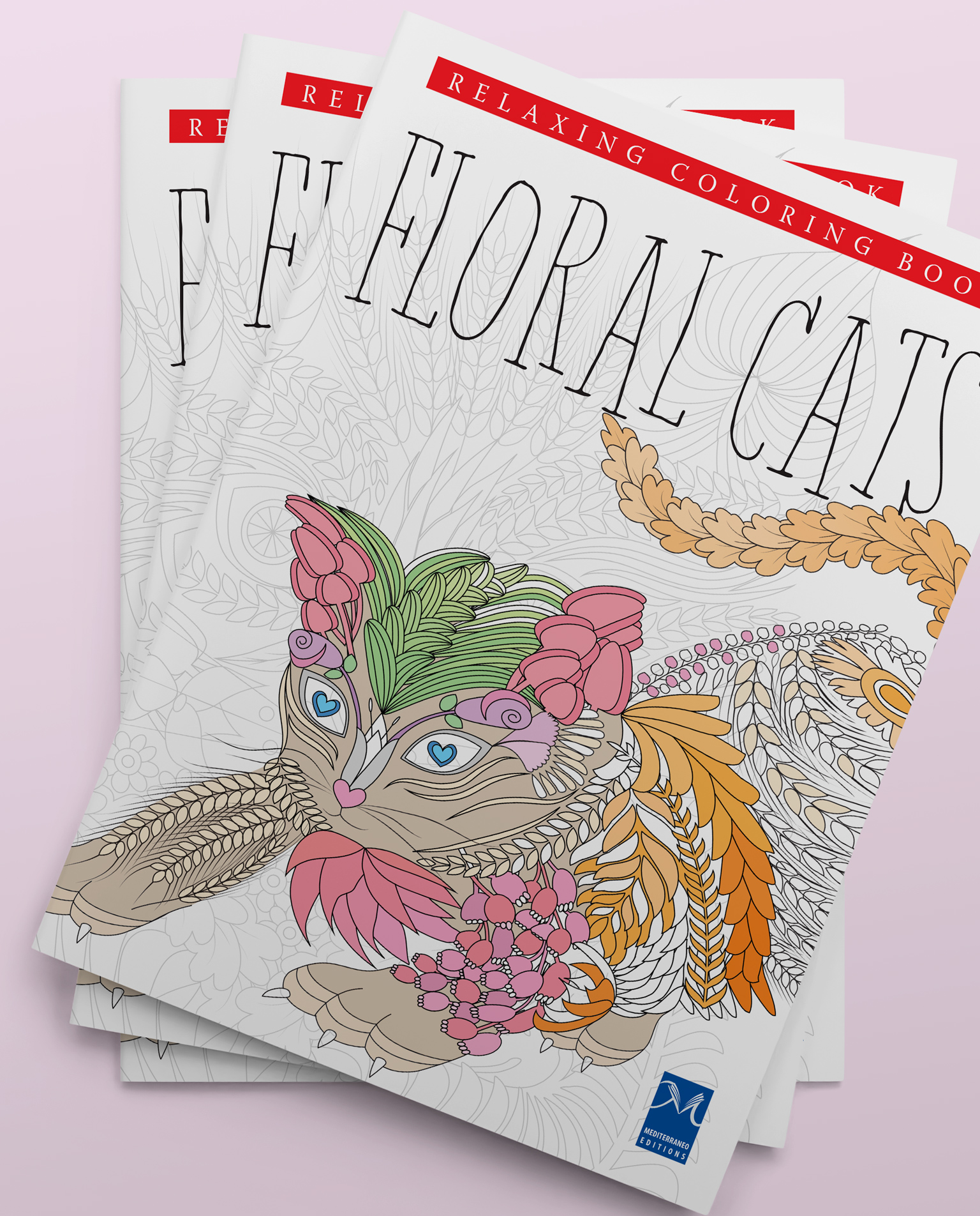 FLORAL CATS COLORING BOOK PB FLORAL CATS COLORING BOOK PB