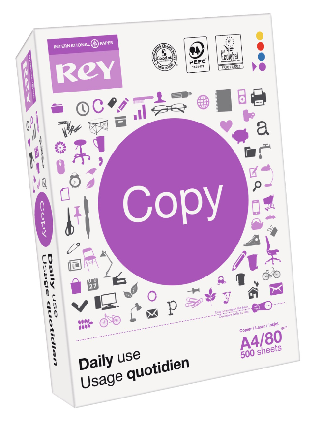 Rey Copy A4 80gsm - 500sheet (Αγορά πολλαπλάσια των 5 δεσμίδων)