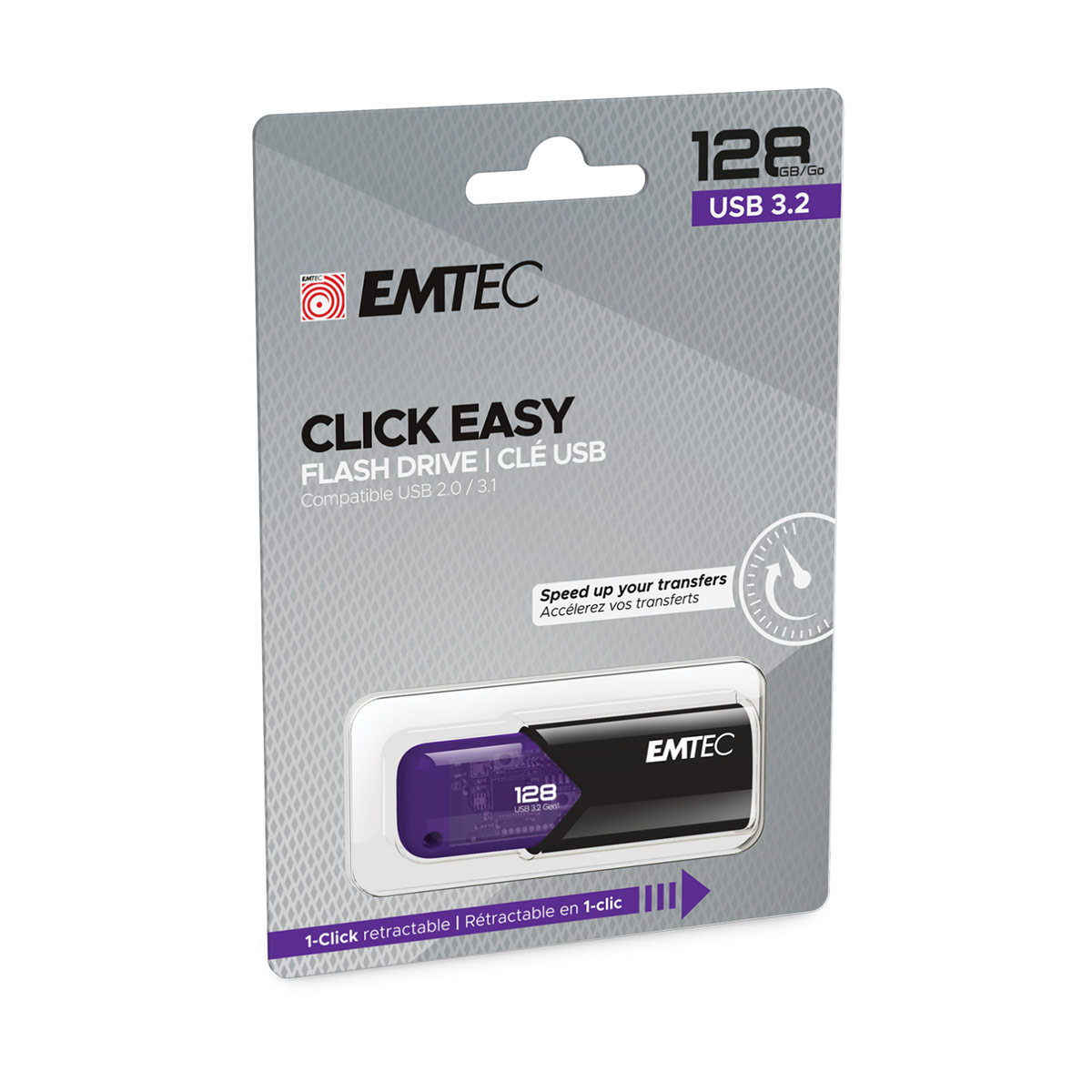 Emtec USB3.2 Click Easy B110 128GB Purple Emtec USB3.2 Click Easy B110 128GB Purple