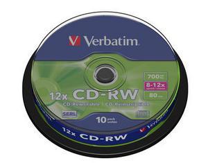 CD-RW VERBATIM 43480 SERL 700MB 12X SCRATCH RESISTANT SURFACE CD-RW VERBATIM 43480 SERL 700MB 12X SCRATCH RESISTANT SURFACE