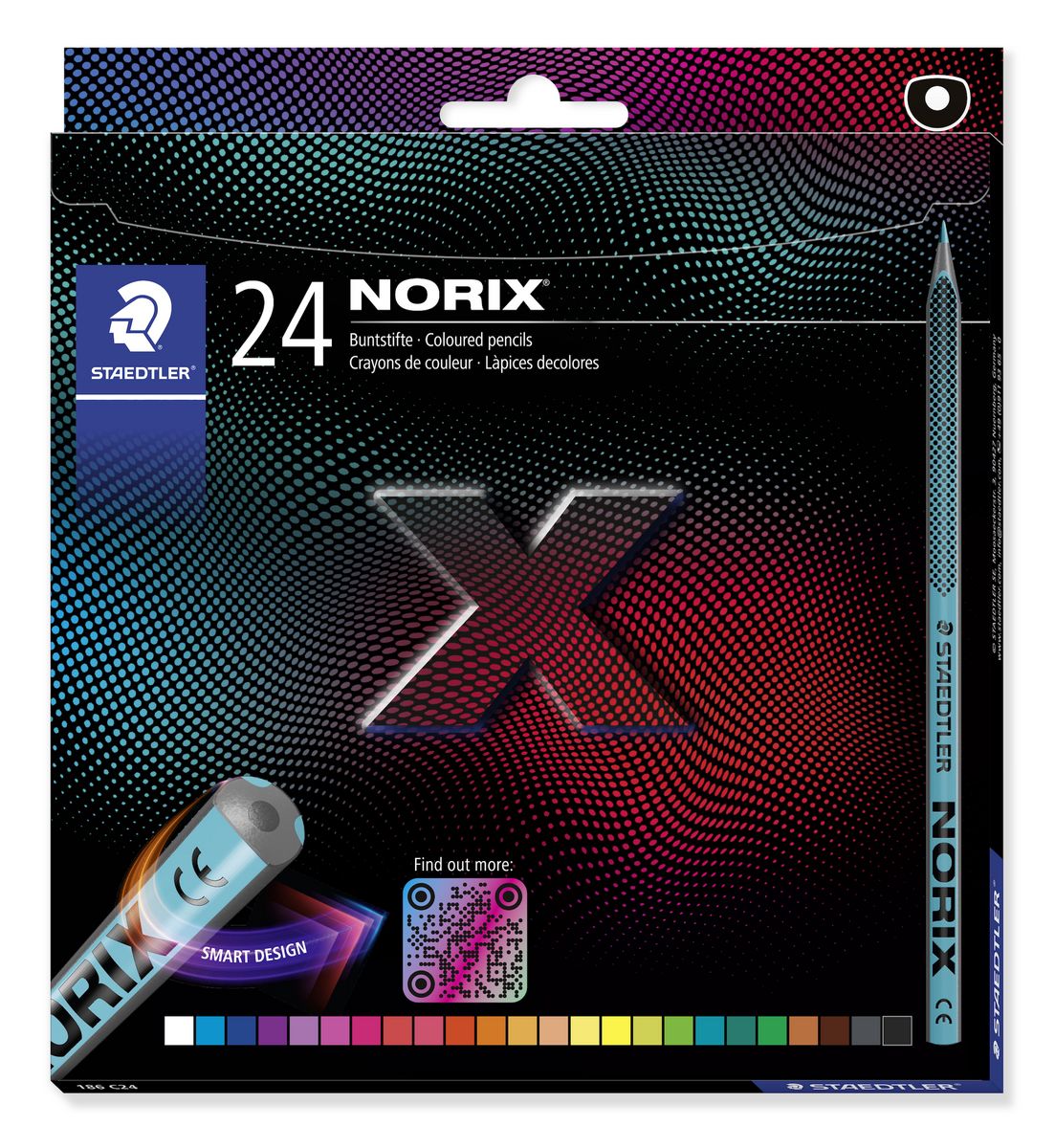 Χρωματιστά μολύβια STAEDTLER® NORIX 24 τεμάχια/συσκευασία
