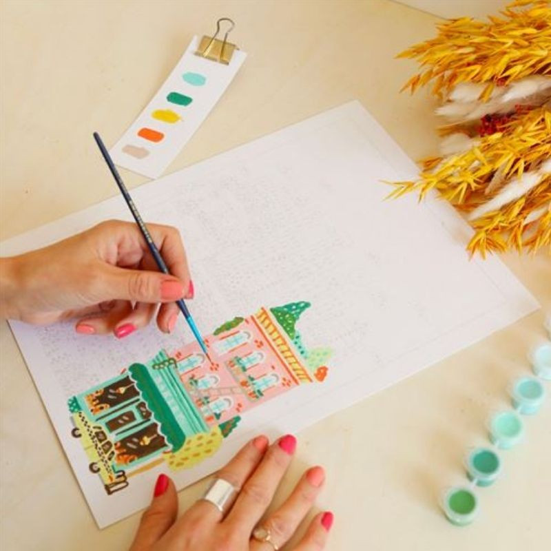 Κιτ ζωγραφικής New York με αριθμό, μικρό πινέλο