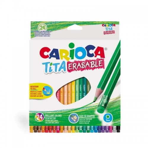 CARIOCA ΞΥΛΟΜΠΟΓΙΕΣ  TITA ERASABLE (ΜΕ ΓΟΜΑ ΠΟΥ ΣΒΗΝΟΥΝ) ΣΕΤ 24ΤΕΜ
