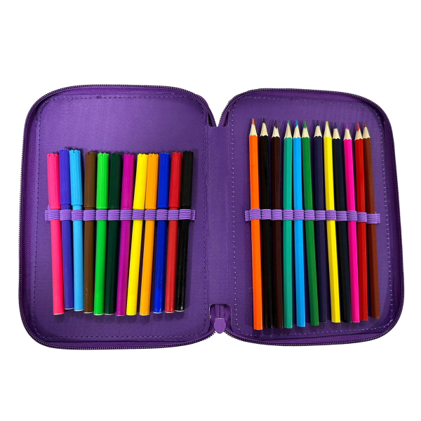 Σχολική Κασετίνα Διπλή Γεμάτη Must Unicorn Hashtag