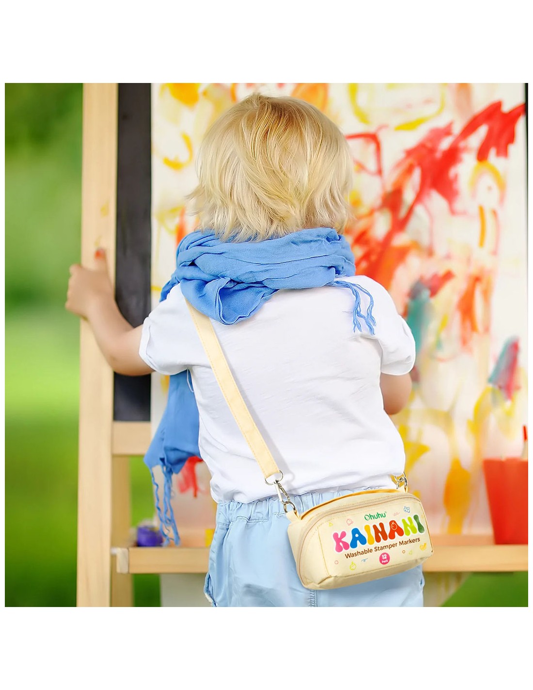 Ohuhu Σετ 12 Μαρκαδόρων Νερού με Σφραγίδες