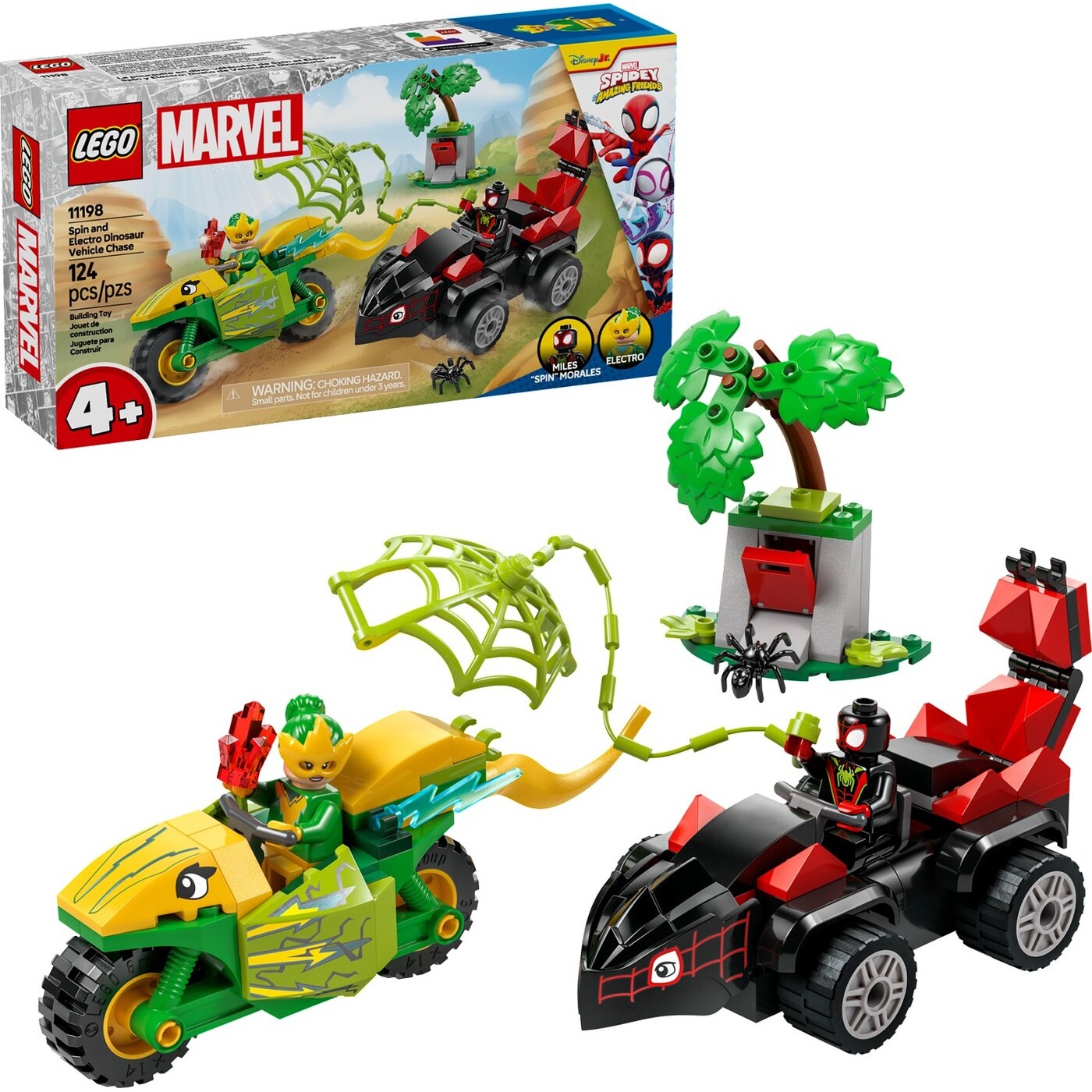 LEGO® Spidey: SPIN AND ELECTRO DINOSAUR VEHICLE CHASE LEGO® Spidey: SPIN AND ELECTRO DINOSAUR VEHICLE CHASE