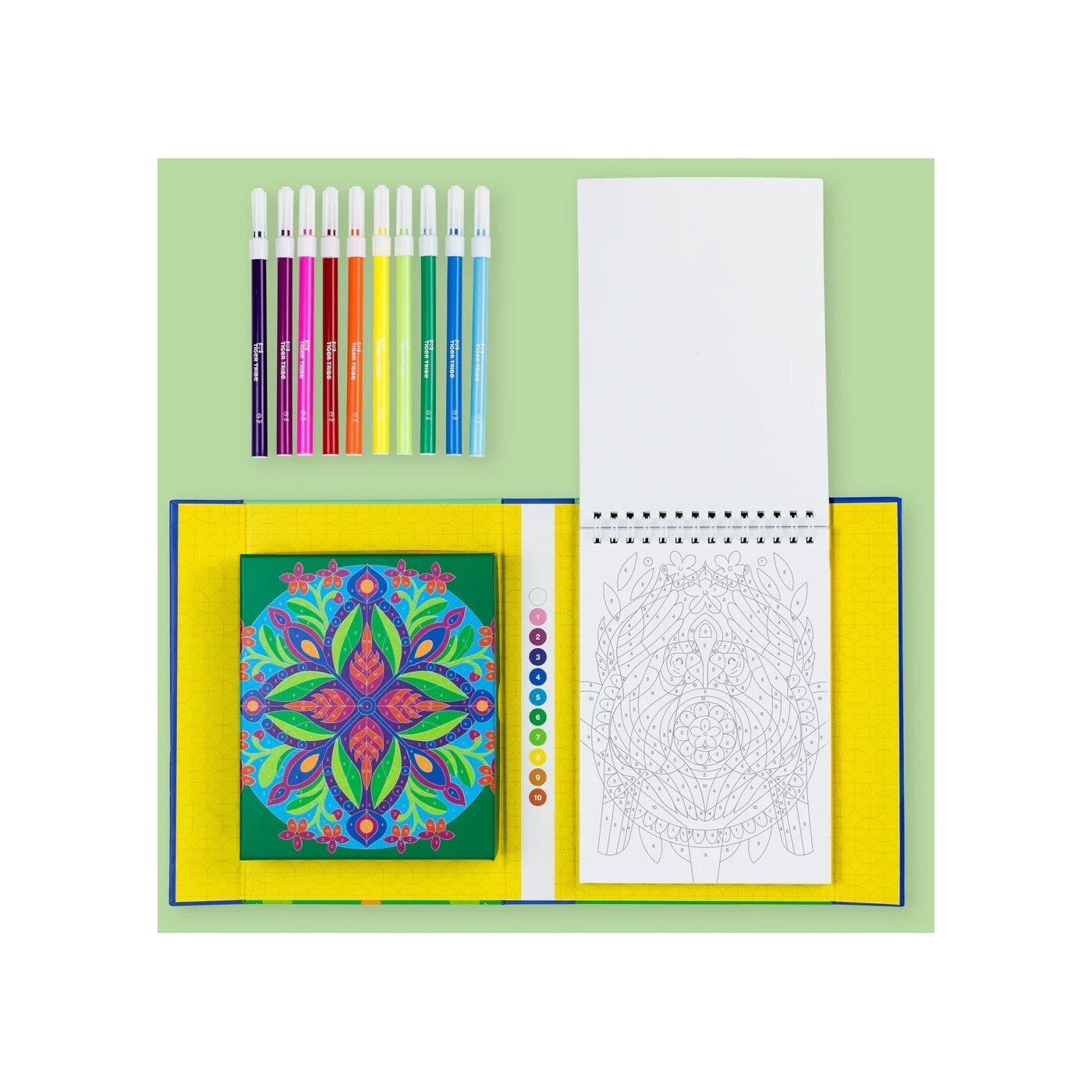 Σετ Δραστηριοτήτων – Colour By Numbers The Tropics Tiger Tribe