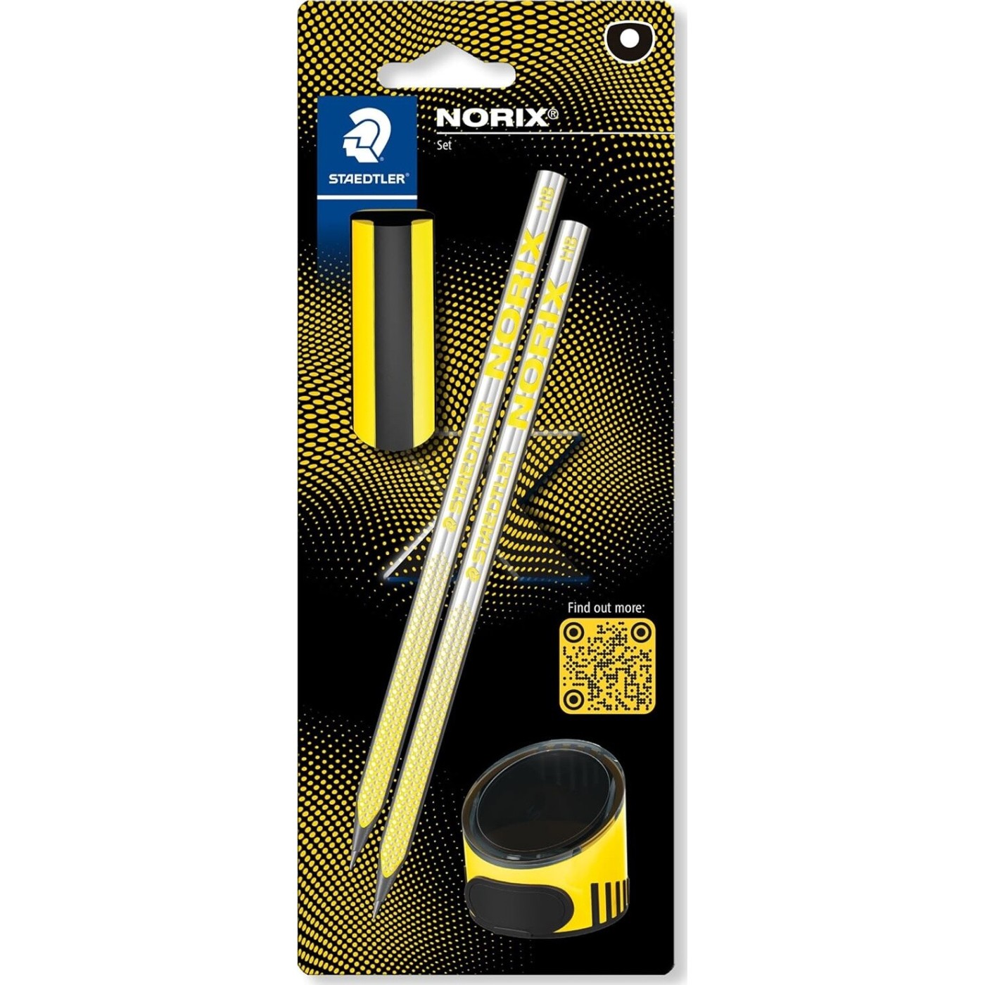 STAEDTLER Norix Σετ Blister (2 Μολύβια HB, 1 Γόμα Και 1 Ξύστρα Μονής Οπής) - Τυρκουάζ - Για Σκίτσο Και Γραφή