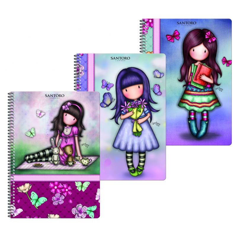 ΤΕΤΡΑΔΙΟ ΣΠΙΡΑΛ 2 ΘΕΜΑΤΩΝ B5 SANTORO GORJUSS 60Φ.