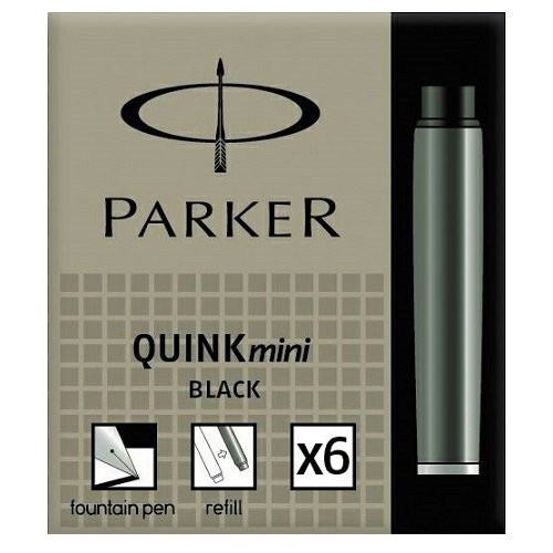 PARKER ΜΕΛΑΝΙ ΑΜΠΟΥΛΑ QUINK MINI ΜΑΥΡΟ 6 ΤΕΜΑΧΙΑ PARKER ΜΕΛΑΝΙ ΑΜΠΟΥΛΑ QUINK MINI ΜΑΥΡΟ 6 ΤΕΜΑΧΙΑ