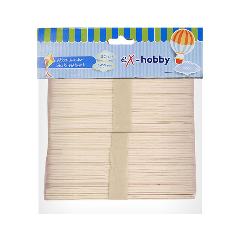 ΞΥΛΑΚΙΑ ΑΡΙΘΜΗΣΗΣ EX-HOBBY ΦΥΣΙΚΟ ΧΡΩΜΑ 80 ΤΕΜΑΧΙΑ 150mm