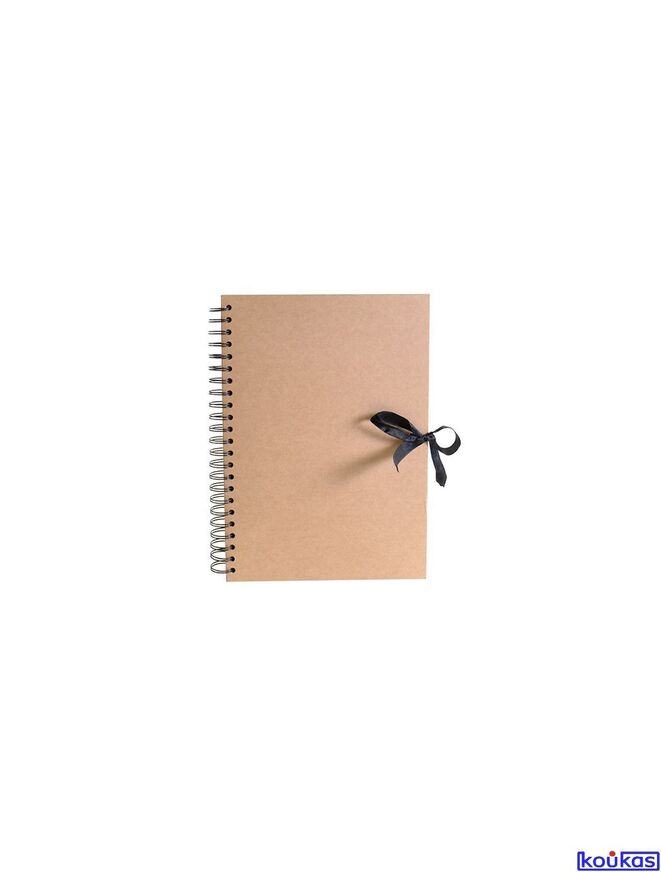 Βιβλιο ευχών εντυπώσεων Κραφτ σπιράλ Α4/40Φ. Βιβλιο ευχών εντυπώσεων Κραφτ σπιράλ Α4/40Φ.