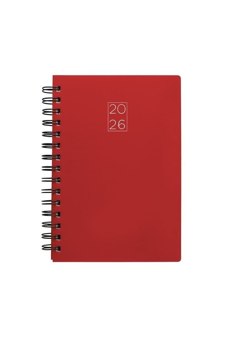 2026 ΗΜΕΡΟΛΟΓΙΟ ΗΜΕΡΗΣΙΟ ΣΠΙΡΑΛ 21x29cm PP ΚΟΚΚΙΝΟ Η ΜΠΛΕ