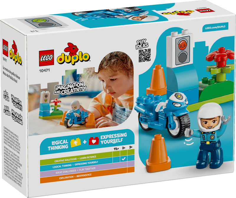 LEGO duplo town μπλε αστυνομική μοτοσικλέτα (2+) 10471