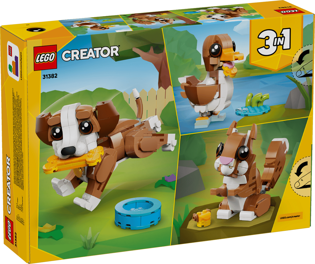 LEGO creator χαριτωμένα ζώα: παιχνιδιάρικο κουτάβι (8+) 31382