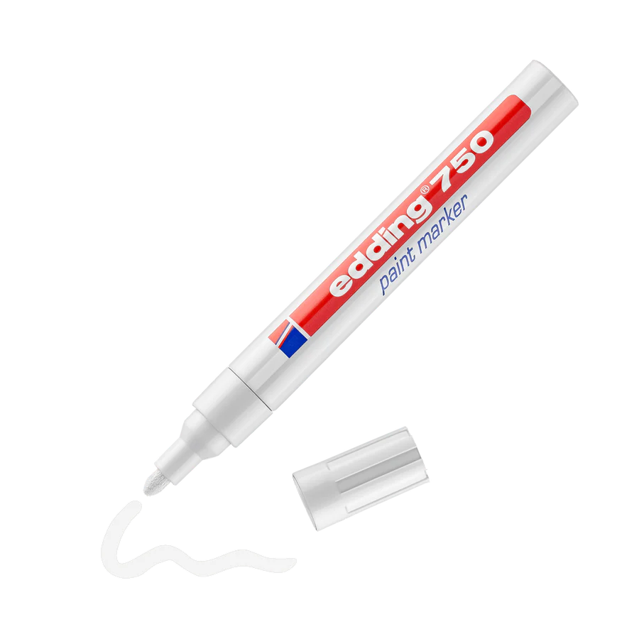 Edding Μαρκαδόρος Λαδιού  750 με μύτη 2-4mm Λευκό