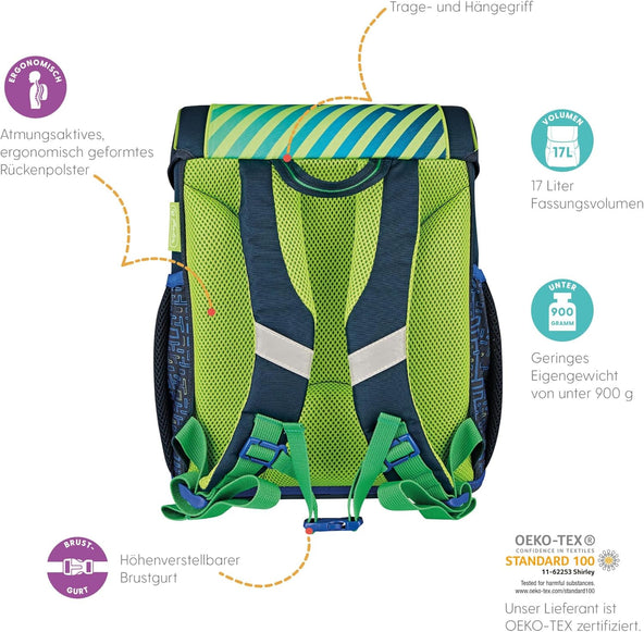 Σχολική ανατομική τσάντα πλάτης Herlitz Loop - Funky Ninja