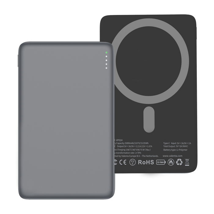 Powerbank MagSafe Ultra Slim 5.000 mAh Γκρι Powerbank MagSafe Ultra Slim 5.000 mAh Γκρι