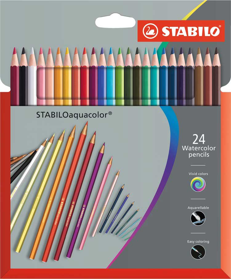 ΞΥΛΟΜΠΟΓΙΕΣ ΑΚΟΥΑΡΕΛΑΣ STABILO AQUACOLOR 24TMX.