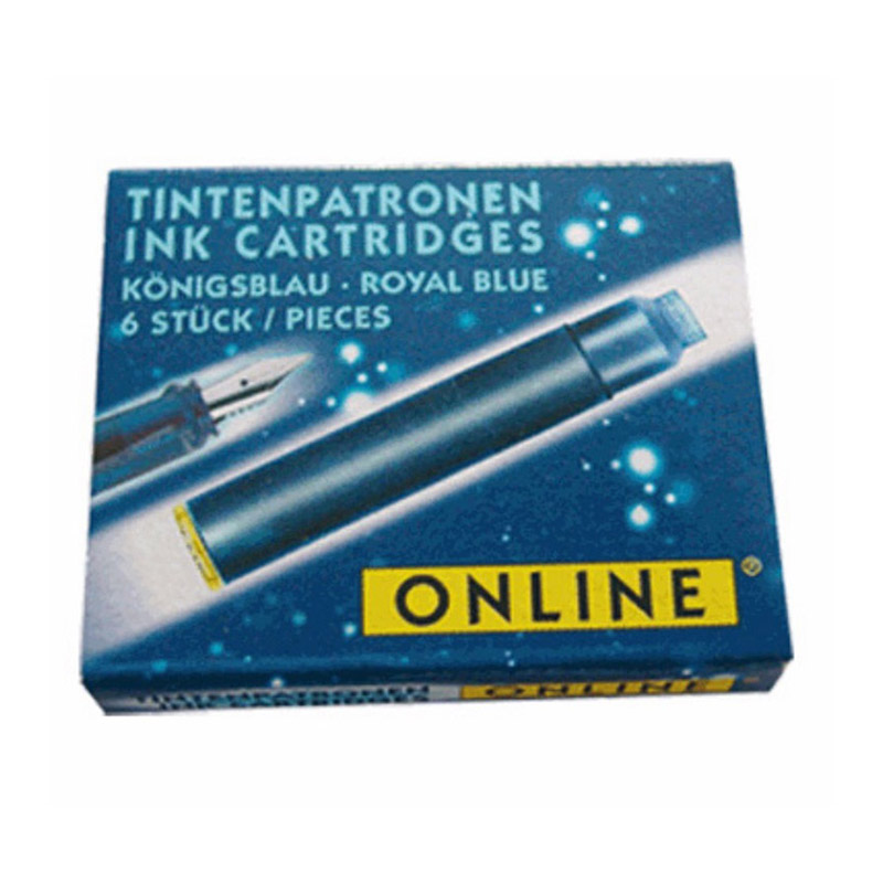 ΜΕΛΑΝΙ ONLINE ΑΜΠΟΥΛΕΣ ΠΕΝΑΣ ROYAL BLUE 6τεμ
