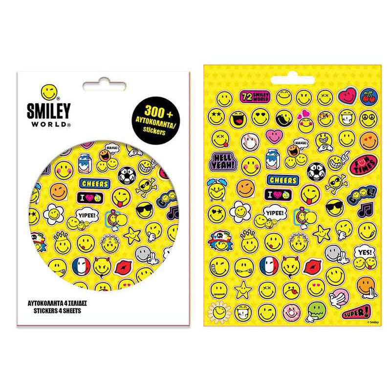 ΑΥΤΟΚΟΛΛΗΤΑ ΣΕ ΜΠΛΟΚ 0504975 SMILEY WORLD 300ΤΕΜ
