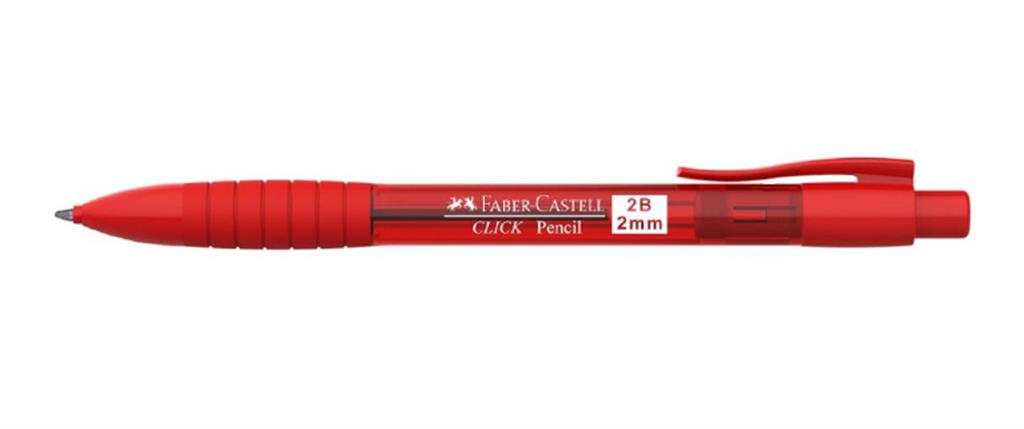 ΜΗΧΑΝΙΚΟ ΜΟΛΥΒΙ FABER CASTELL CLICK 2MM RED