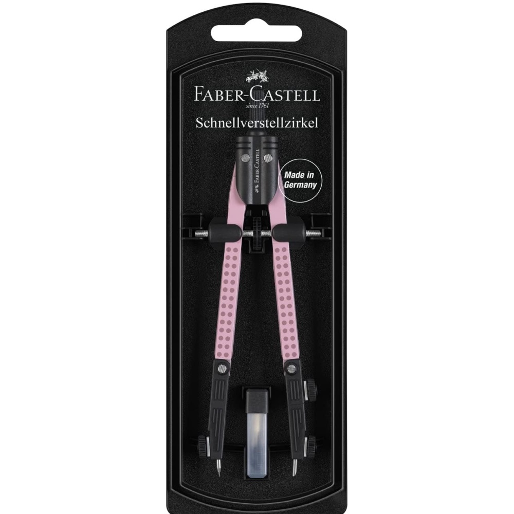 Faber Castell – Διαβήτης Quick Set Compass Factory, Rose Shadows 174021 Faber Castell – Διαβήτης Quick Set Compass Factory, Rose Shadows 174021