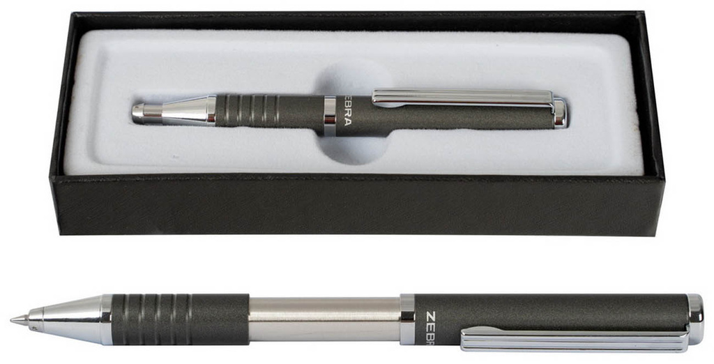 ΣΤΥΛΟ ZEBRA MINI  BALLPOINT 0.7MM ΜΠΛΕ ΓΡΑΦΗΣ ΓΚΡΙ