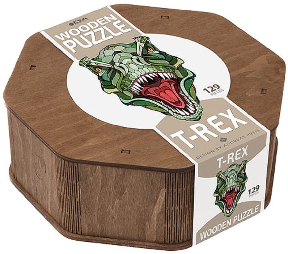 EWA Eco Wood Art Πάζλ T-Rex Ξύλινο Κουτί