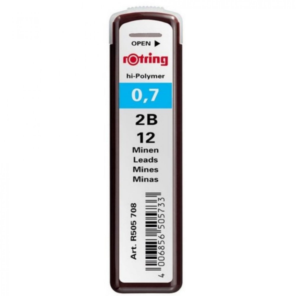 ROTRING MECH.PENCIL LEADS 0.7 2Β